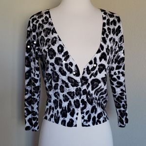 INC black and white sweater